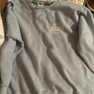 Pink by Victoria’s Secret light blue crew neck sweatshirt. Size Large